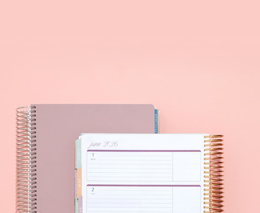 Coiled LifePlanner featuring minimal design and weekly layout.